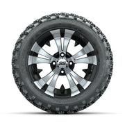 GTW Vampire Machined/Black 14 in Wheels with 23x10.00-14 Rog - front view