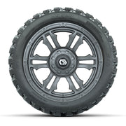 GTW® Shogun Gunmetal 14 in Wheels with 23X10-R14 Nomad Steel - front view