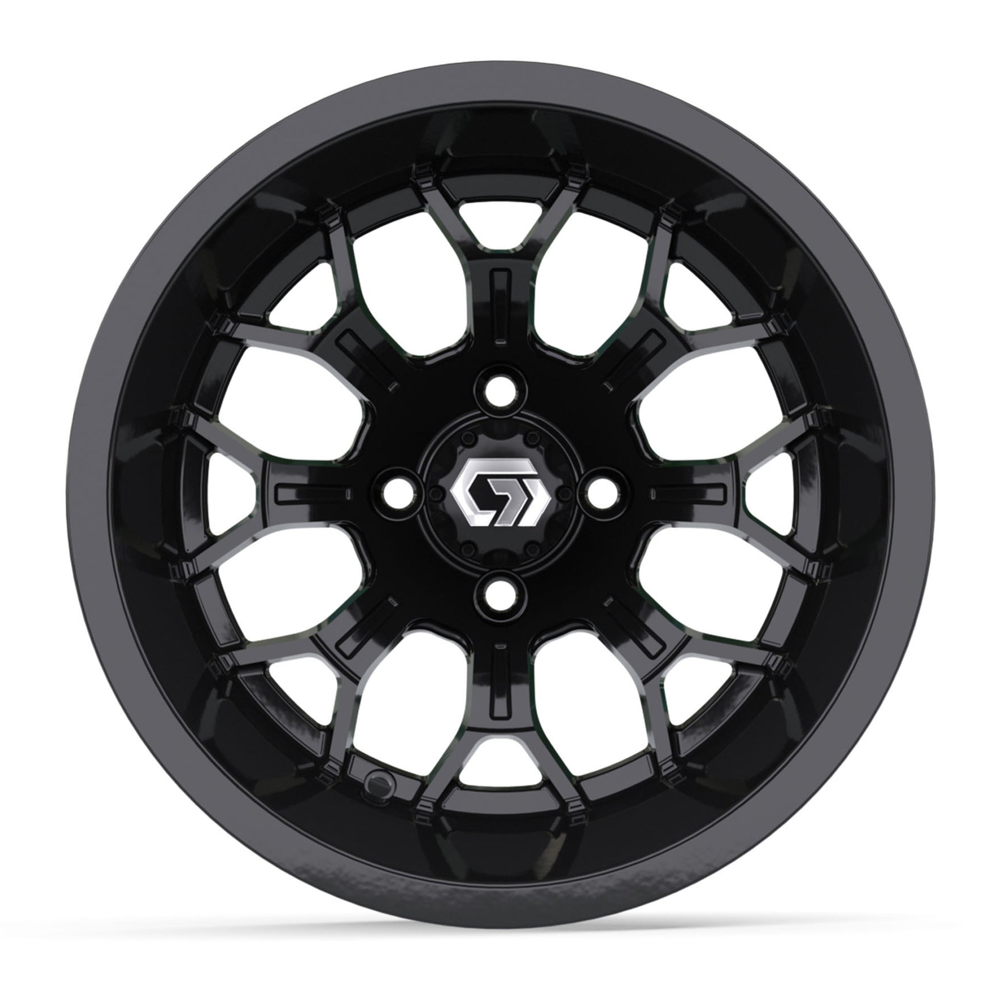 Assault Ultra-Wide 14 inch GTW golf cart wheel - Glossy Black