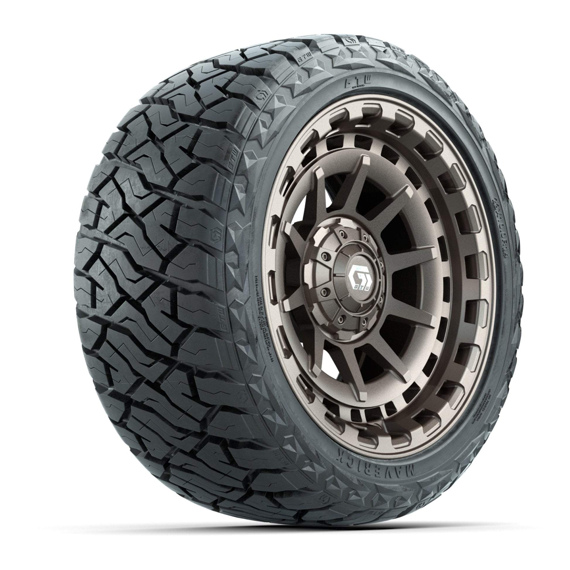 GTW Barricade Satin Bronze 14 in Wheels with 23x10.00-R14 Maverick All-Terrain Tires – Full Set