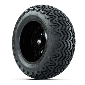 GTW Viper Gloss Black 14 in Wheels with 23X10-14 Predator All-Terrain Tires – Full Set