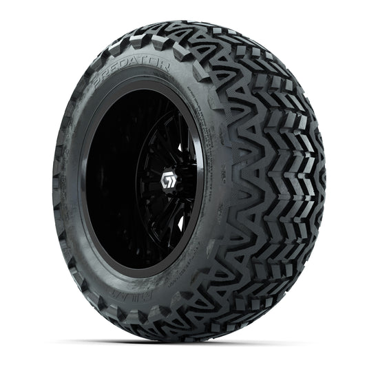 GTW Viper Gloss Black 14 in Wheels with 23X10-14 Predator All-Terrain Tires – Full Set