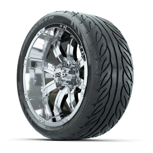 14" GTW Tempest Machined/Black Wheels with Fusion GTR Street Tires – Set of 4