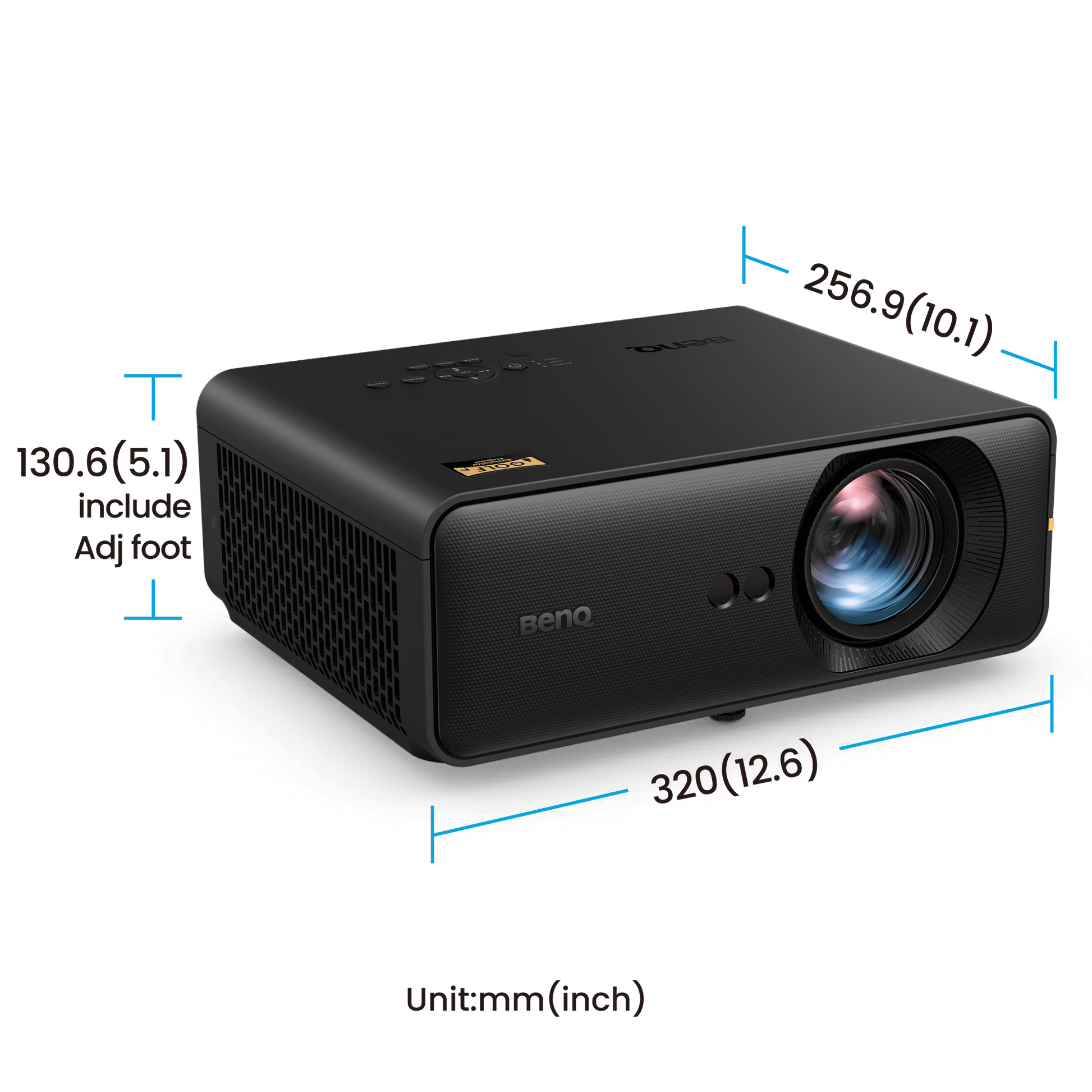 BenQ AH500ST Short-Throw 1080p Laser Golf Simulator Projector – 4,000 Lumens