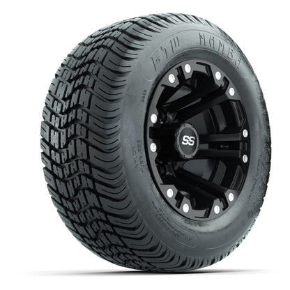 GTW Specter Matte Black 10 in Wheels with 205/50-10 Mamba Street Tires – Full Set