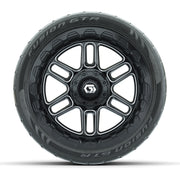 Set of (4) 14 in GTW® Titan Machined & Black Wheels with - front view