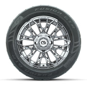 GTW® Stellar Chrome 14 in Wheels with 255/45-R14 Fusion GTR  - front view