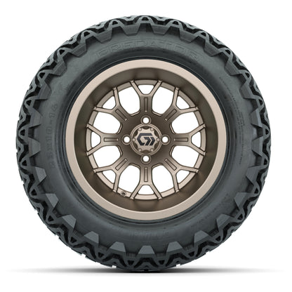 GTW Assault Matte Bronze 14 in Wheels with 23X10-14 Predator All-Terrain Tires – Full Set