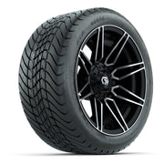 GTW Stealth Black/Machined 14 in Wheels with 225/30-14 Mamba Street Tires – Full Set