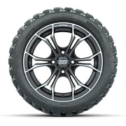 GTW Spyder Matte Grey 14 in Wheels with 23x10-14 GTW Nomad A - front view