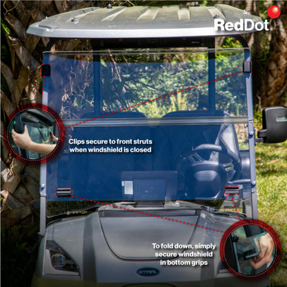 RedDot Star EV Sirius Tinted Vented Folding Windshield