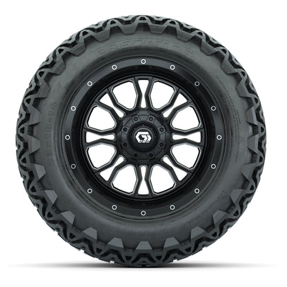 Set of (4) 14 in GTW® Volt Machined &amp; Black Wheels with  - front view