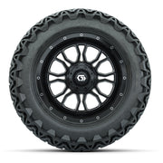 Set of (4) 14 in GTW® Volt Machined & Black Wheels with  - front view