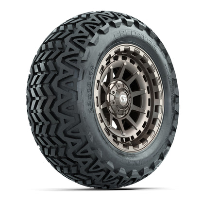 GTW® Barricade Satin Bronze 14 in Wheels with 23x10-14 Predator All-Terrain Tires – Full Set