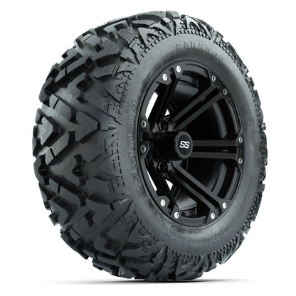 GTW Specter Matte Black 14 in Wheels with 25x10-14 Barrage Mud Tires – Full Set