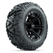 GTW Specter Matte Black 14 in Wheels with 25x10-14 Barrage Mud Tires – Full Set