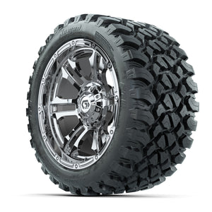 GTW® Shogun Chrome 14 in Wheels with 23X10-R14 Nomad Steel B - 3/4 view