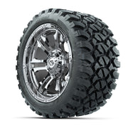 GTW® Shogun Chrome 14 in Wheels with 23X10-R14 Nomad Steel B - 3/4 view