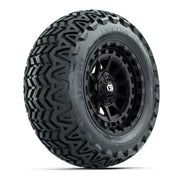 GTW® Barricade Gloss Black 14 in Wheels with 23x10-14 Predator All-Terrain Tires – Full Set