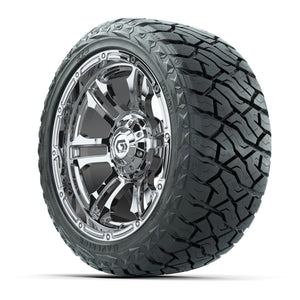 GTW Shogun Chrome 14 in Wheels with 23x10.00-R14 Maverick Al - 3/4 view