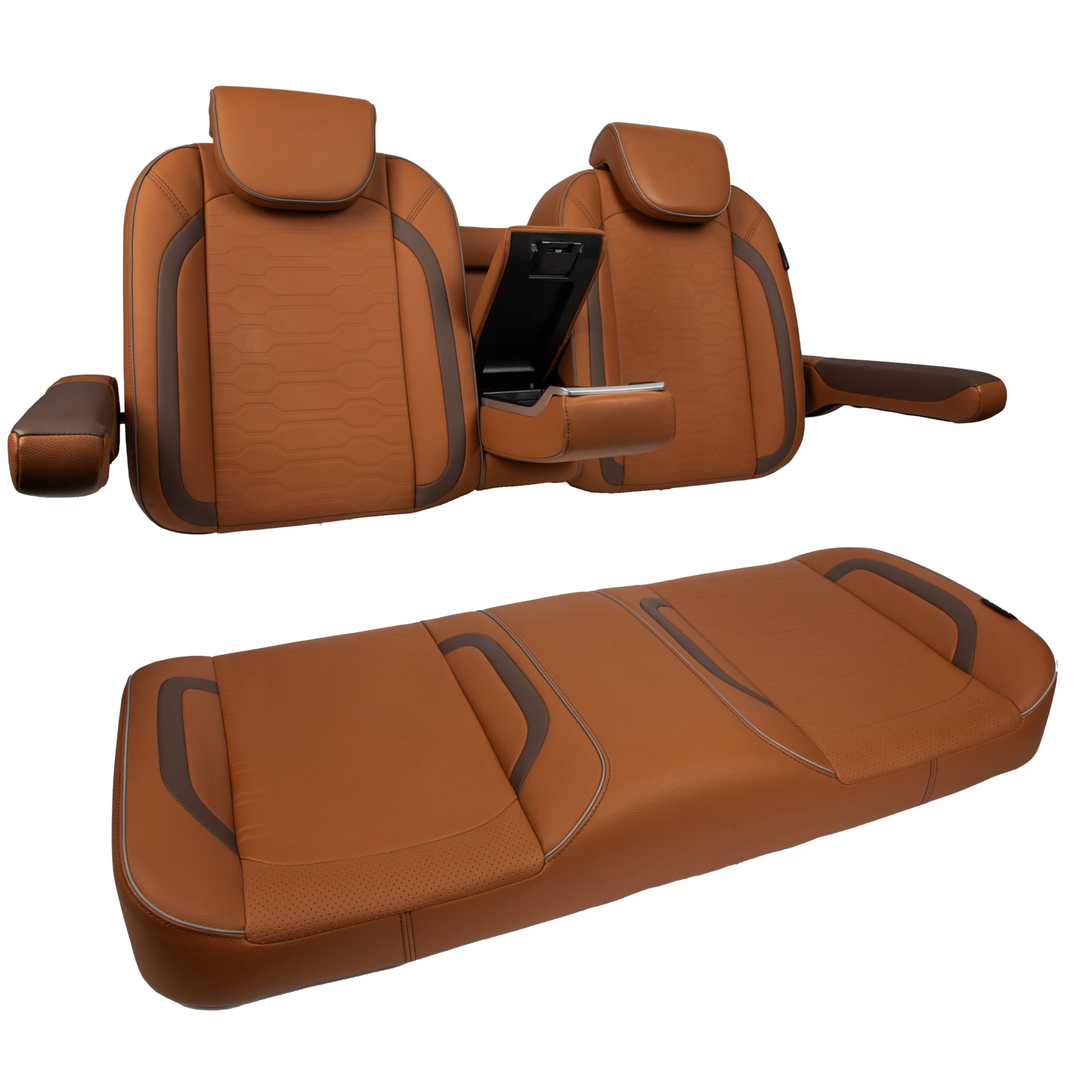 MadJax® EZGO RXV/L4/S4/Valor Caramel Commander Front Seat Cushions
