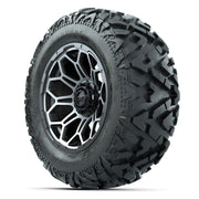 GTW Bravo Matte Gray/Machined 14 in Wheels with 25x10-14 Bar - 3/4 view