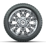 Set of (4) 12 in GTW® Stellar Chrome Wheels with 215/35-12 Mamba Street Tires