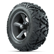 GTW Godfather Matte Gray 14 in Wheels with 25x10-14 Barrage  - 3/4 view