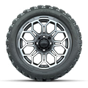 Set of (4) 14 in GTW Bravo Wheels with 23x10-14 GTW Nomad Al - front view
