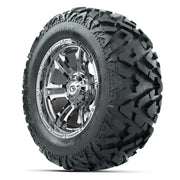 GTW Shogun Chrome 14 in Wheels with 25x10-14 Barrage Mud Tir - 3/4 view