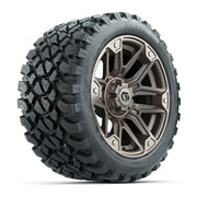 GTW® Graffiti Bronze/Black 14 in Wheels with 23X10-R14 Nomad Steel Belt Radial All-Terrain Tires – Full Set