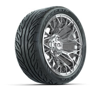 Set of (4) 14 in GTW® Stellar Chrome Wheels with 205/40-R14 Fusion GTR Street Tires