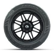 GTW® Stealth Black/Machined 14 in Wheels with 255/45-R14 Fus - front view