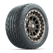 GTW® Barricade Bronze 14 in Wheels with 255/45-R14 Fusion GTR Steel Belt Radial Street Tires – Full Set