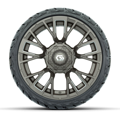 GTW Vandal Satin Bronze/Machined 14 in Wheels with 205/35-R1 - front view