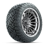 GTW Boost Chrome 14 in Wheels with 23x10.00-R14 Maverick All-Terrain Tires – Full Set