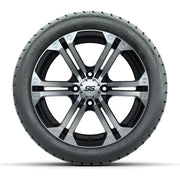 Set of 4 GTW Specter Wheels with Mamba Street Tires - 14 Inc - front view