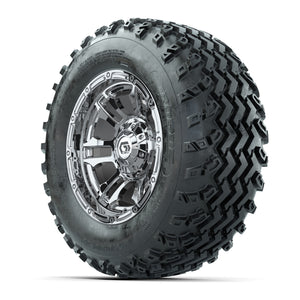 GTW® Shogun Chrome 12 in Wheels with 23X10.00-12 Rogue All-Terrain Tires – Full Set