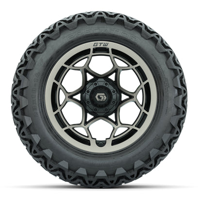GTW® Nexus Gloss Black/Bronze 14 in Wheels with 23x10-14 Pre - front view