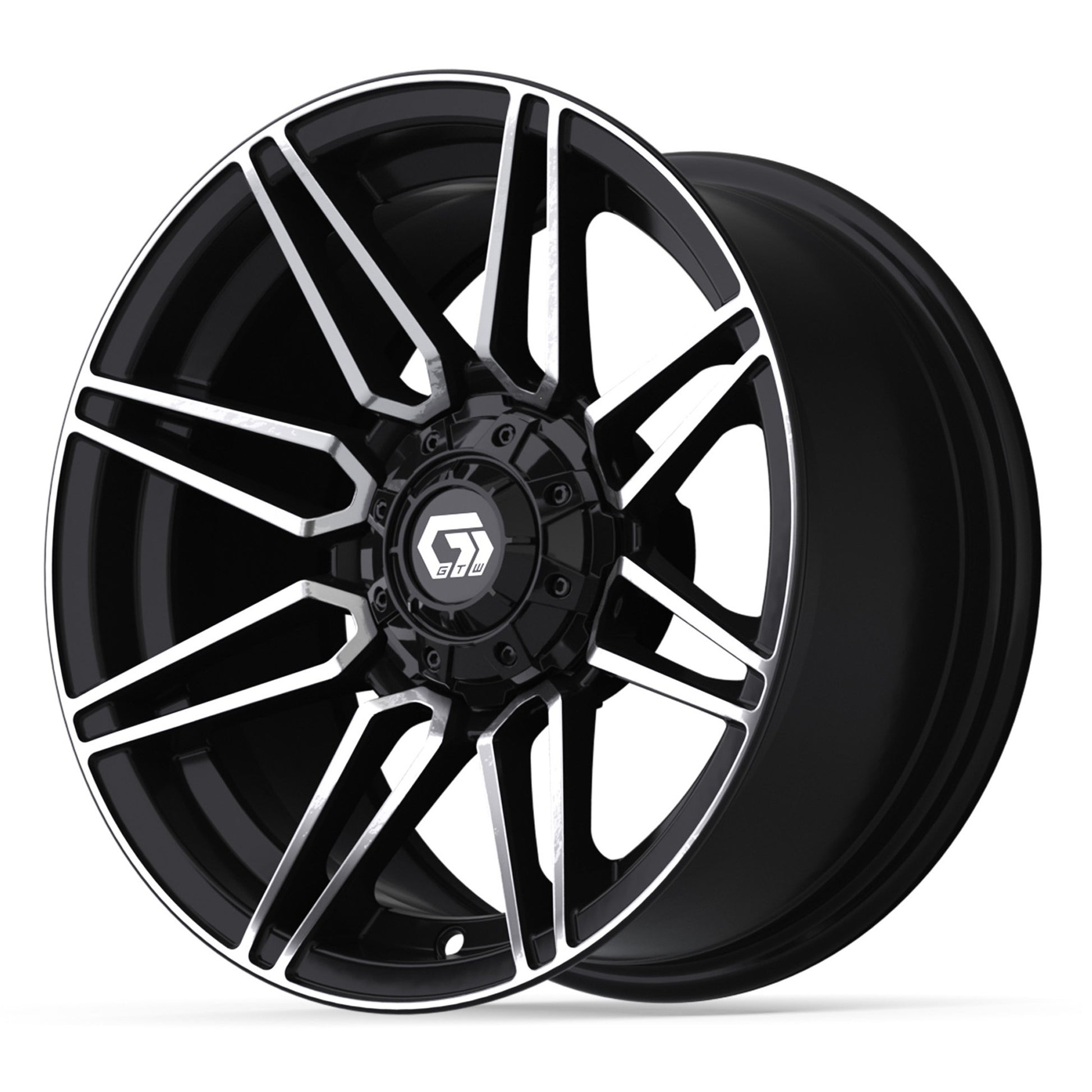 14″ GTW® Stealth Gloss Black with Machined Accents Wheel