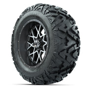 GTW Vortex Matte Gray/Machined 14 in Wheels with 25x10-14 Ba - 3/4 view