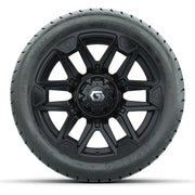 GTW Graffiti Gloss Black 14 in Wheels with 225/30-14 Mamba S - front view