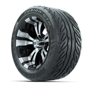 GTW® Vampire Black/Machined 14 in Wheels with 255/45-R14 Fus - 3/4 view