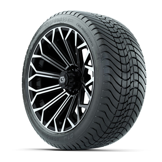 GTW Phantom Black/Machined 16 in Wheels with 225/40-R16 Mamba Street Tires – Full Set