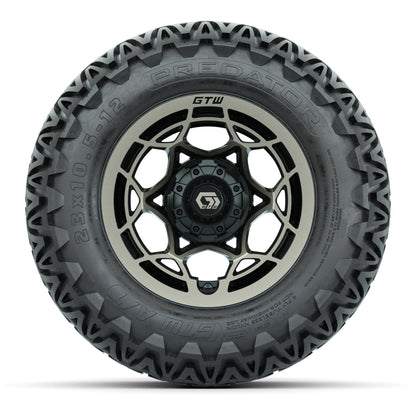 GTW® Nexus Black/Bronze 12 in Wheels with 23X10.5-12 Predator All-Terrain Tires – Full Set