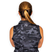 Black Camo Women's Polo (Sleeveless)