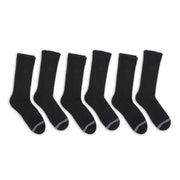 Black Casual Crew Socks 6-Pack