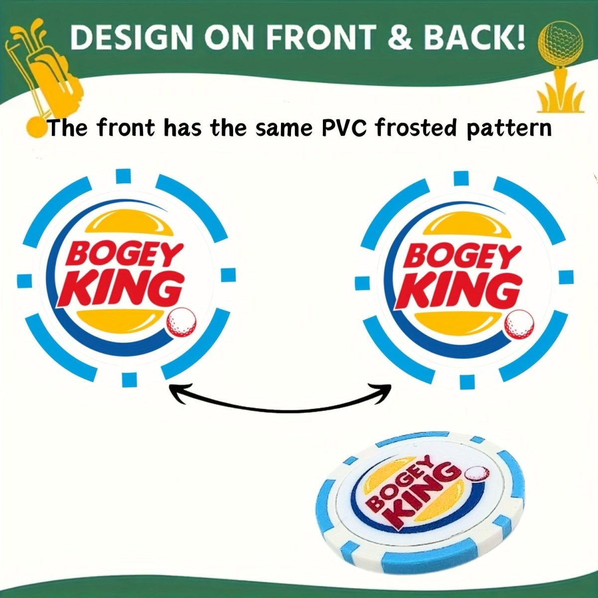 Bogey King Golf - Poker Chip Style Ball Marker