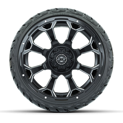 GTW Raven Matte Black 14 in Wheels with 205/35-R14 Maverick  - front view