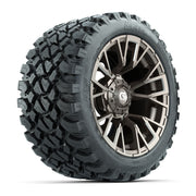 GTW® Vandal Bronze/Machined 14 in Wheels with 23X10-R14 Nomad Steel Belt Radial All-Terrain Tires – Full Set